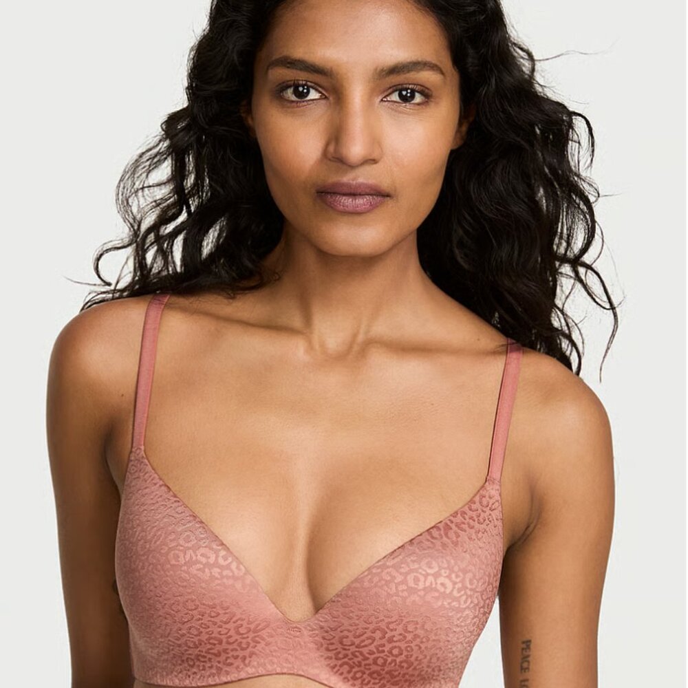 Victoria's Secret Leopard Print Bra in Brown